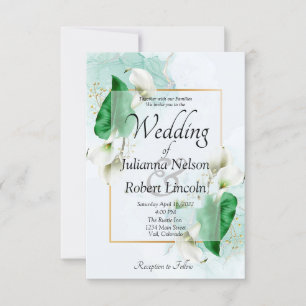 Elegante Calla-Lilien-Hochzeitseinladung Einladung