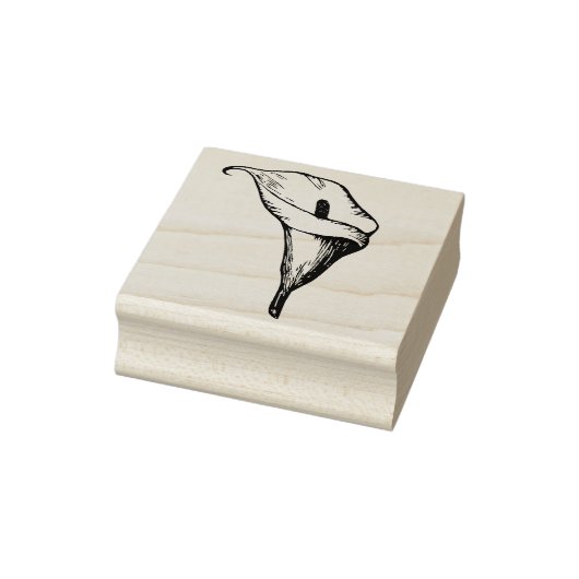 Elegante Calla Lily Blossom Blume Flora Botanisch Gummistempel (Stempel)