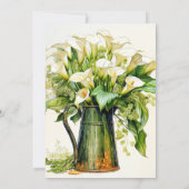 Elegante Calla Lily Blume Geburtstagsparty Einladung (Rückseite)