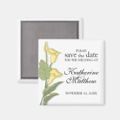 Elegante Calla Lily in Gelb speichern Sie das Date Magnet (Vorderseite/Rückseite)