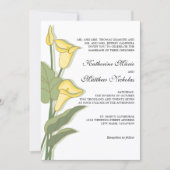 Elegante Calla Lily in Yellow Wedding Einladung (Vorderseite)