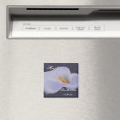 Elegante Calla Lily "Save the Date" Magnete 2 Magnet (In Situ (Geschirrspüler))