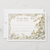 Elegante Calla Lily Wedding RSVP Card Einladung (Vorderseite)