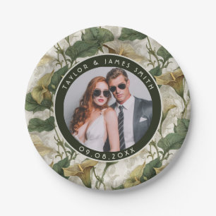 Elegante Calle Lilies Teller zum Polterabend Par