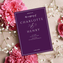 Elegante Callighraphy Script Lila Wedding