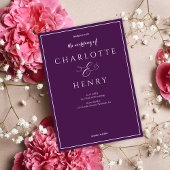 Elegante Callighraphy Script Lila Wedding Einladung