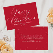 Elegante Calligrafie Frohe Weihnachten Rotes Non-F