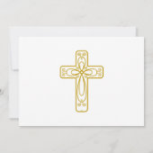 Elegante Calligrafy Cross and Dove Bestätigung Einladung (Rückseite)