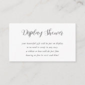 Elegante Calligrafy Display-Dusche Begleitkarte (Vorderseite)