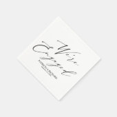 Elegante Calligrafy Engagement Party Serviette (Ecke)