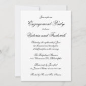 Elegante Calligrafy Formal Engagement Party Einladung (Vorderseite)