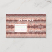 Elegante Calligrafy Gold Beruflich Beauty Salon Treuekarte (Rückseite)