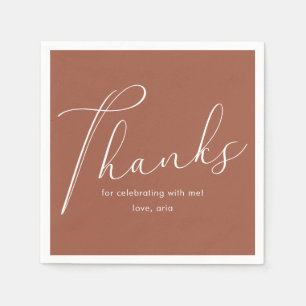 Elegante Calligrafy Graduation Party Danke Serviette