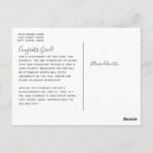 Elegante Calligrafy Gray 2025 Foto Abschluss Postkarte (Rückseite)