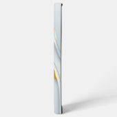 Elegante Calligrafy Initials Gold White Samsung Galaxy Hülle (Linke Seite)