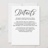 Elegante Calligrafy Minimalistisch Details Card Einladung (Vorderseite)