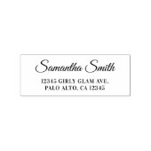 Elegante Calligrafy Name All Caps Adresse Gummistempel (Prägung)