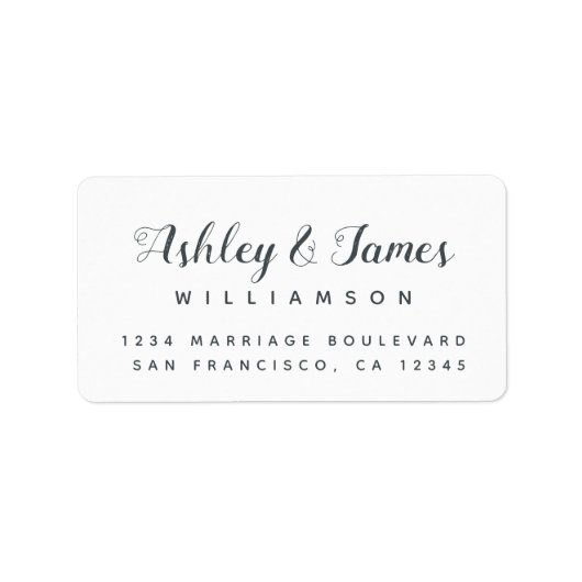 Elegante Calligrafy Names Rücksendeadresse Adressaufkleber (Vorne)