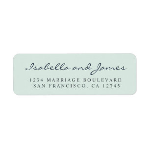 Elegante Calligrafy Names Wedding Rücksendeadresse