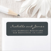 Elegante Calligrafy Names Wedding Rücksendeadresse (Insitu)