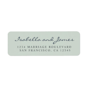 Elegante Calligrafy Names Wedding Rücksendeadresse