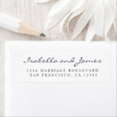 Elegante Calligrafy Names Wedding Rücksendeadresse (Insitu)