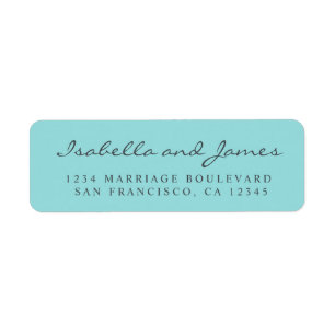 Elegante Calligrafy Names Wedding Rücksendeadresse
