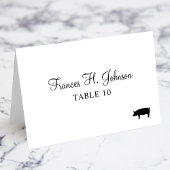 Elegante Calligrafy Pork Platzkarten Tischnummer