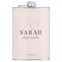 Elegante Calligrafy Rose Monogram Bridesmaid Gift