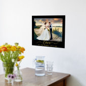 Elegante Calligrafy Script-Liebe Hochzeit Foto Gol Foliendrucke (Ablage(Küche))