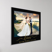 Elegante Calligrafy Script-Liebe Hochzeit Foto Gol Foliendrucke (Ablage )