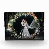 Elegante Calligrafy Script-Liebe Hochzeit Fotoblock (Vorderseite)
