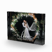 Elegante Calligrafy Script-Liebe Hochzeit Fotoblock (Rechts)