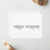 Elegante Calligrafy Script Note Card Mitteilungskarte (Vorderseite/Rückseite Beispiel)