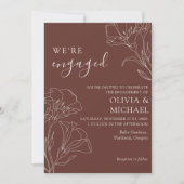 Elegante Calligrafy Simple Engagement Party Einladung (Vorderseite)