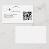 Elegante Calligrafy UAWG QR Code Wedding Begleitkarte (Vorne/Hinten)