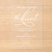 Elegante Calligrafy Wedding Acryleinladungen (Vorderseite)