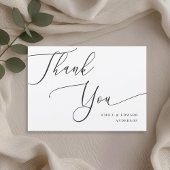Elegante Calligrafy Wedding Danke Card