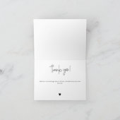 Elegante Calligrafy Wedding Dankeskarte (Innenseite)