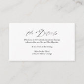 Elegante Calligrafy Wedding Details Enclosure Card Begleitkarte (Vorderseite)