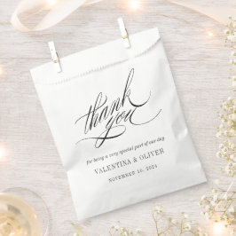 Elegante Calligrafy Wedding Geschenktütchen