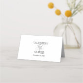 Elegante Calligrafy Wedding Platzkarte (Rückseite)