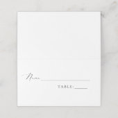 Elegante Calligrafy Wedding Platzkarten (Außenseite Aufgefaltet)