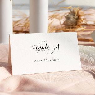 Elegante Calligrafy Wedding Platzkarten