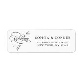 Elegante Calligrafy Wedding Rücksendeadresse (Vorne)