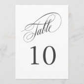Elegante Calligrafy Wedding Tischnummern (Vorderseite)