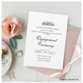 Elegante Calligrafy White Muslim Engagement Party Einladung