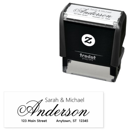 Elegante Calligraphic Script-Rücksendeadresse Permastempel (Beispiel)