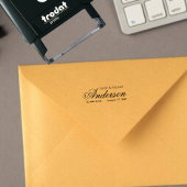 Elegante Calligraphic Script-Rücksendeadresse Permastempel