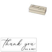 Elegante Calligraphie Danke Wood Gummistempel (Stempel)